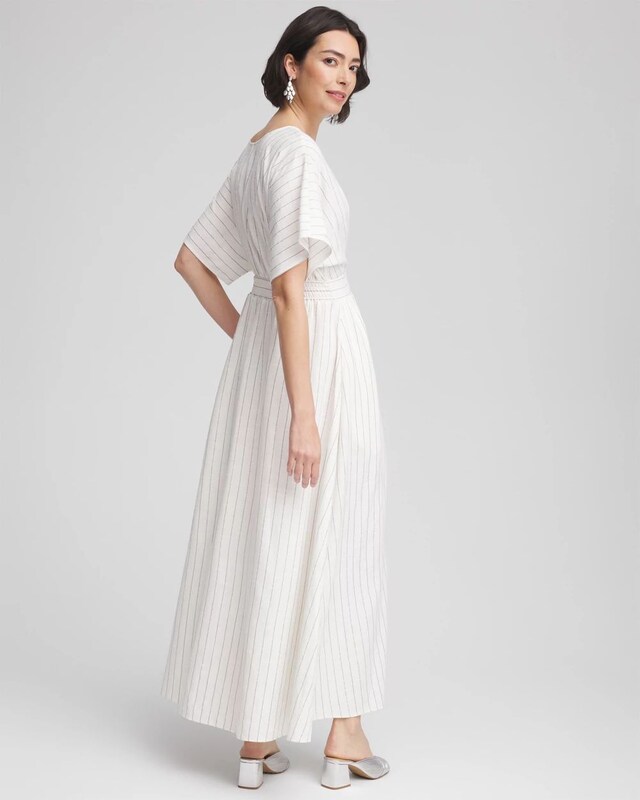 Metallic Striped Maxi Dress - image 3